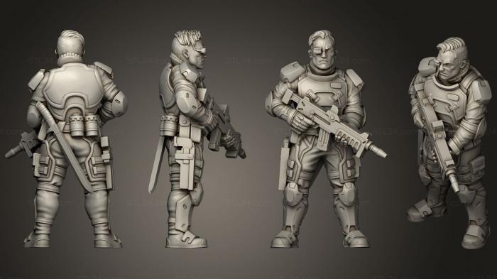 Military figurines (Mr Smith, STKW_1521) 3D models for cnc